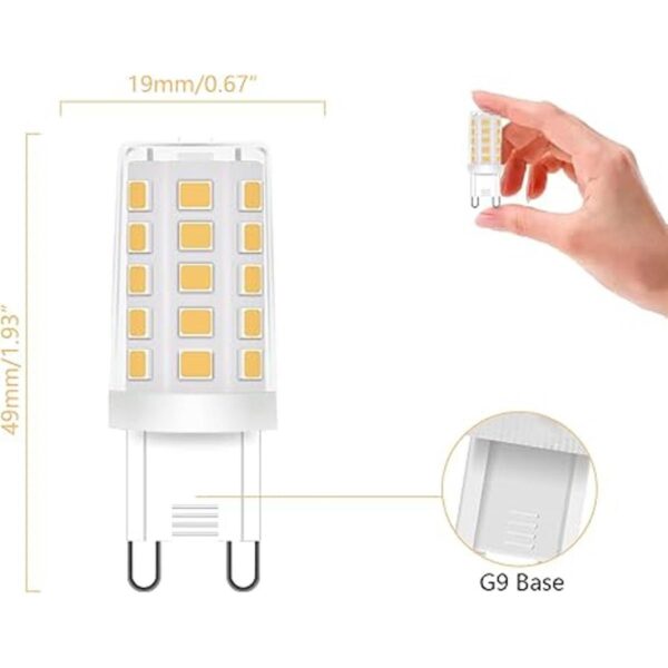 Maxax Bombilla LED G9 4000 K blanco frío 400 lm 32 W_4