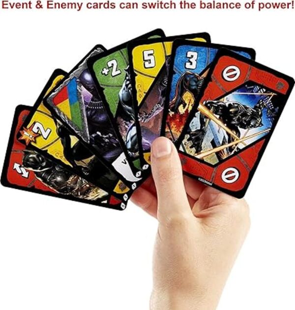 UNO Ultimate Marvel Juego de cartas con 4 cartas_5