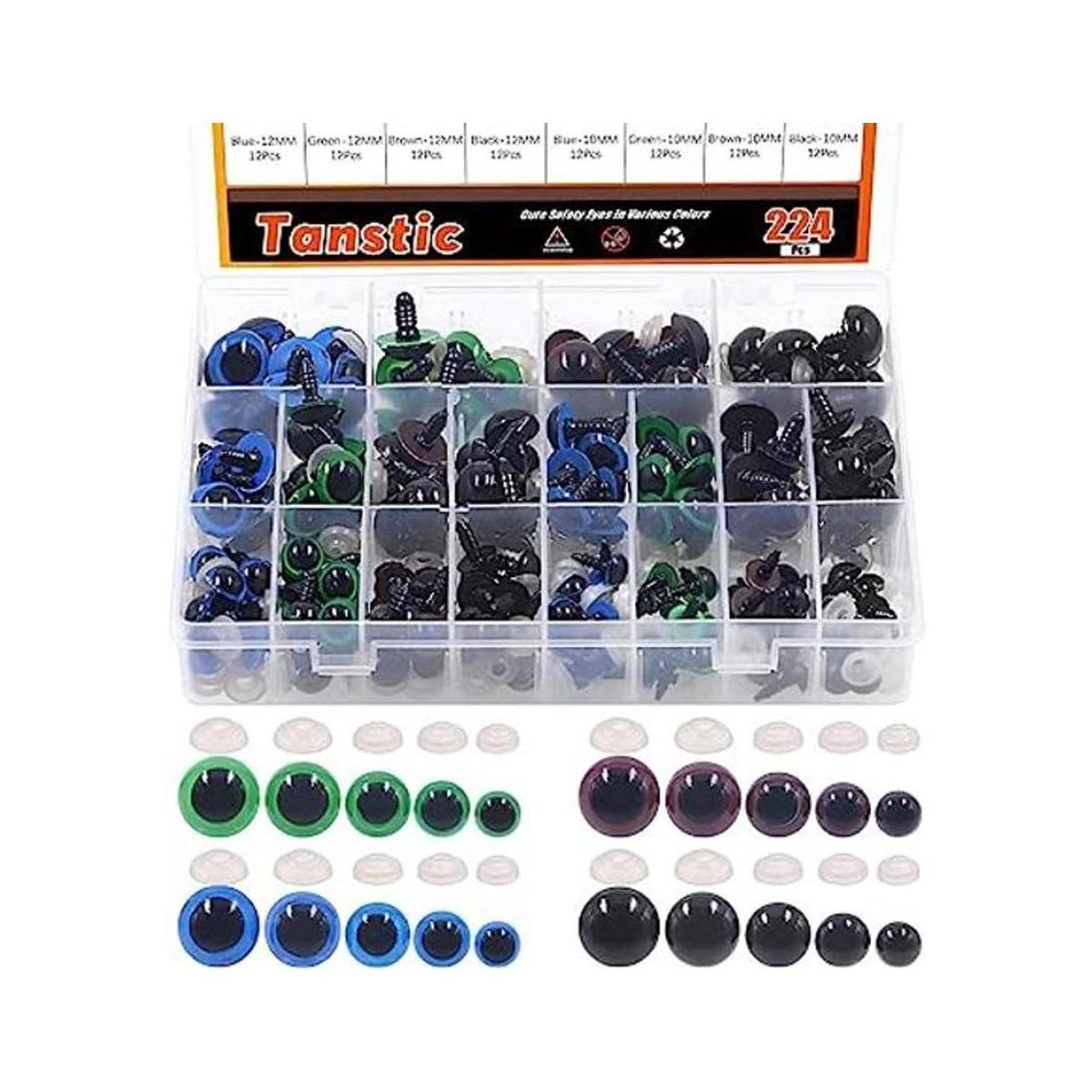 Tanstic 224 ojos de seguridad de plástico con arandelas 4