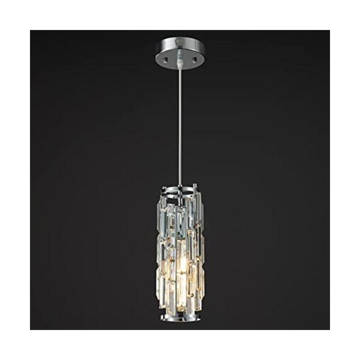 LMQNINE 1 luz para iluminación colgante de cromo lámpara