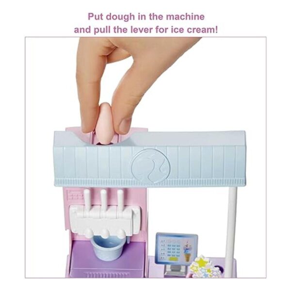 Barbie Set de juegos de helados con muñeca rubia de 12_2