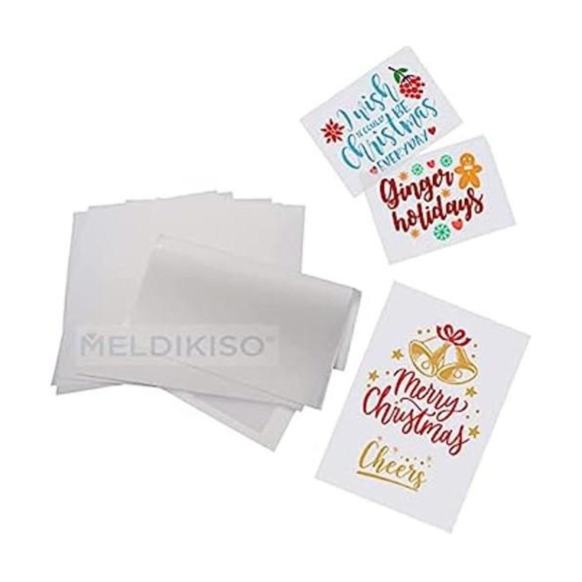 MELDIKISO DTF Film 100 hojas A3 PET Hoja de papel de