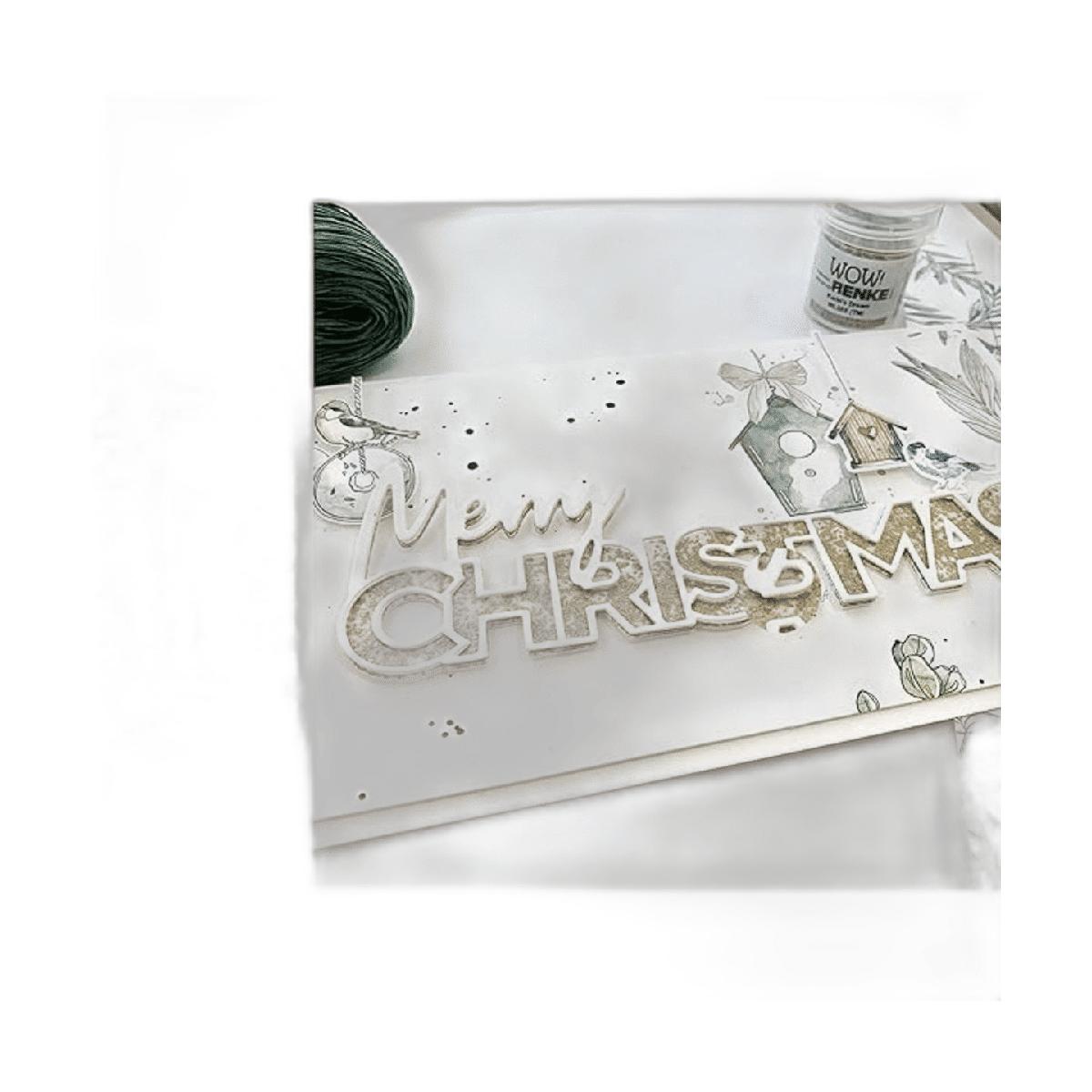 DDeehs Troqueles de metal con letras de Feliz Navidad con