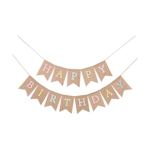 Cartel de arpillera de feliz cumpleaños arcoíris Colores