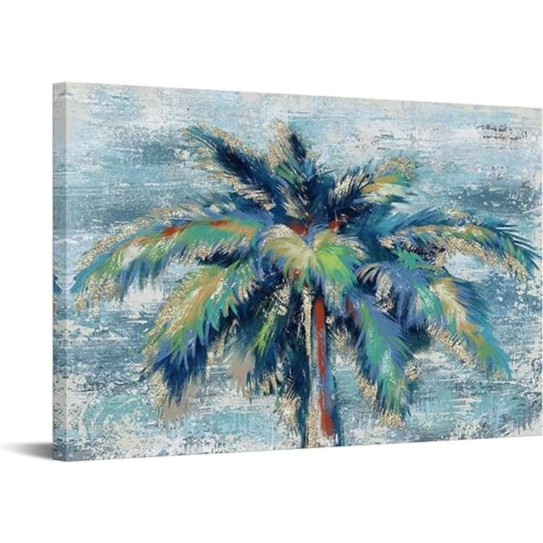 RnnJoile Pintura de la lona de la palmera colorido_1