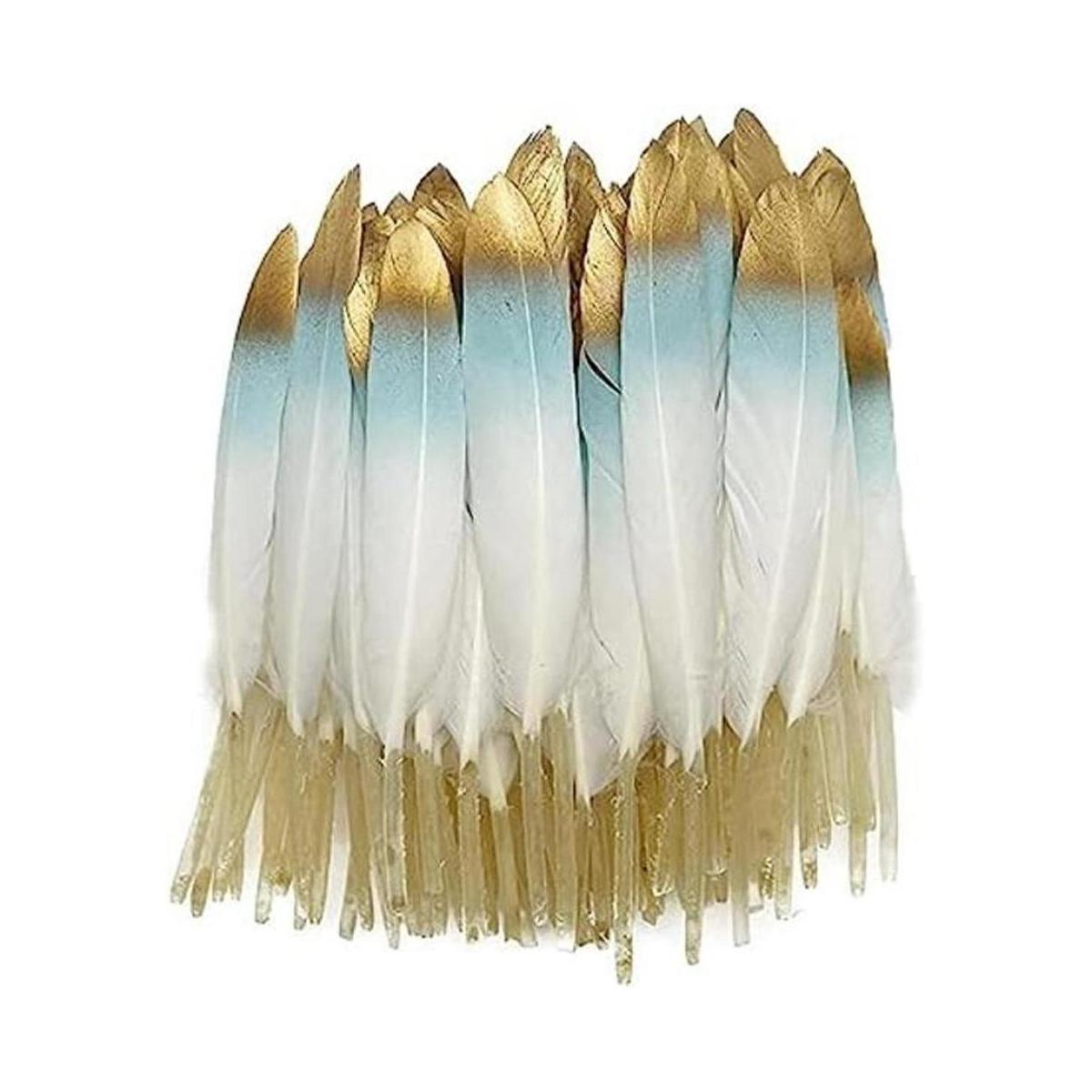 LONDGEN 50 plumas de ganso naturales de 4 a 6 pulgadas