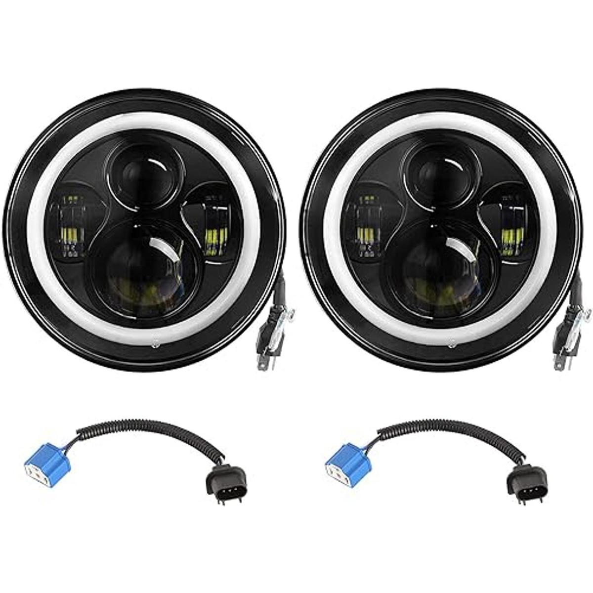 Halo faros delanteros LED redondos 2 unidades 7