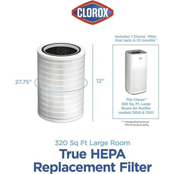 Clorox Purificador de aire para habitación grande filtro