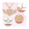 9 piezas de collar en blanco de sublimación con cadena en