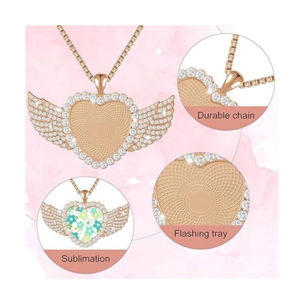 9 piezas de collar en blanco de sublimación con cadena en