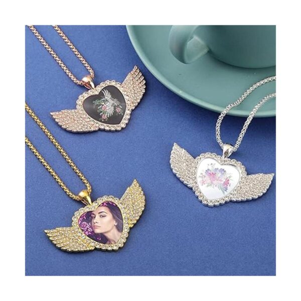 9 piezas de collar en blanco de sublimación con cadena en