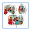Juego de 4 cortinas de ducha para niños con temática