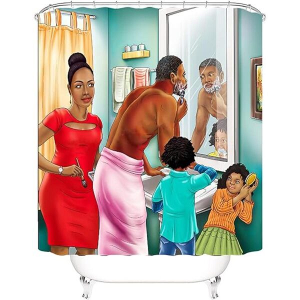 Juego de 4 cortinas de ducha para niños con temática