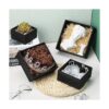 8 cajas de madera rústicas de color negro de 7 pulgadas 6