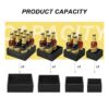 8 cajas de madera rústicas de color negro de 7 pulgadas 6