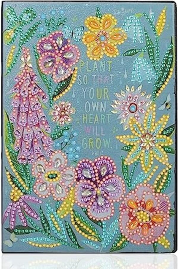 DIY 5D Diamond Pintura Notebook Kits Planta Flor Cubierta