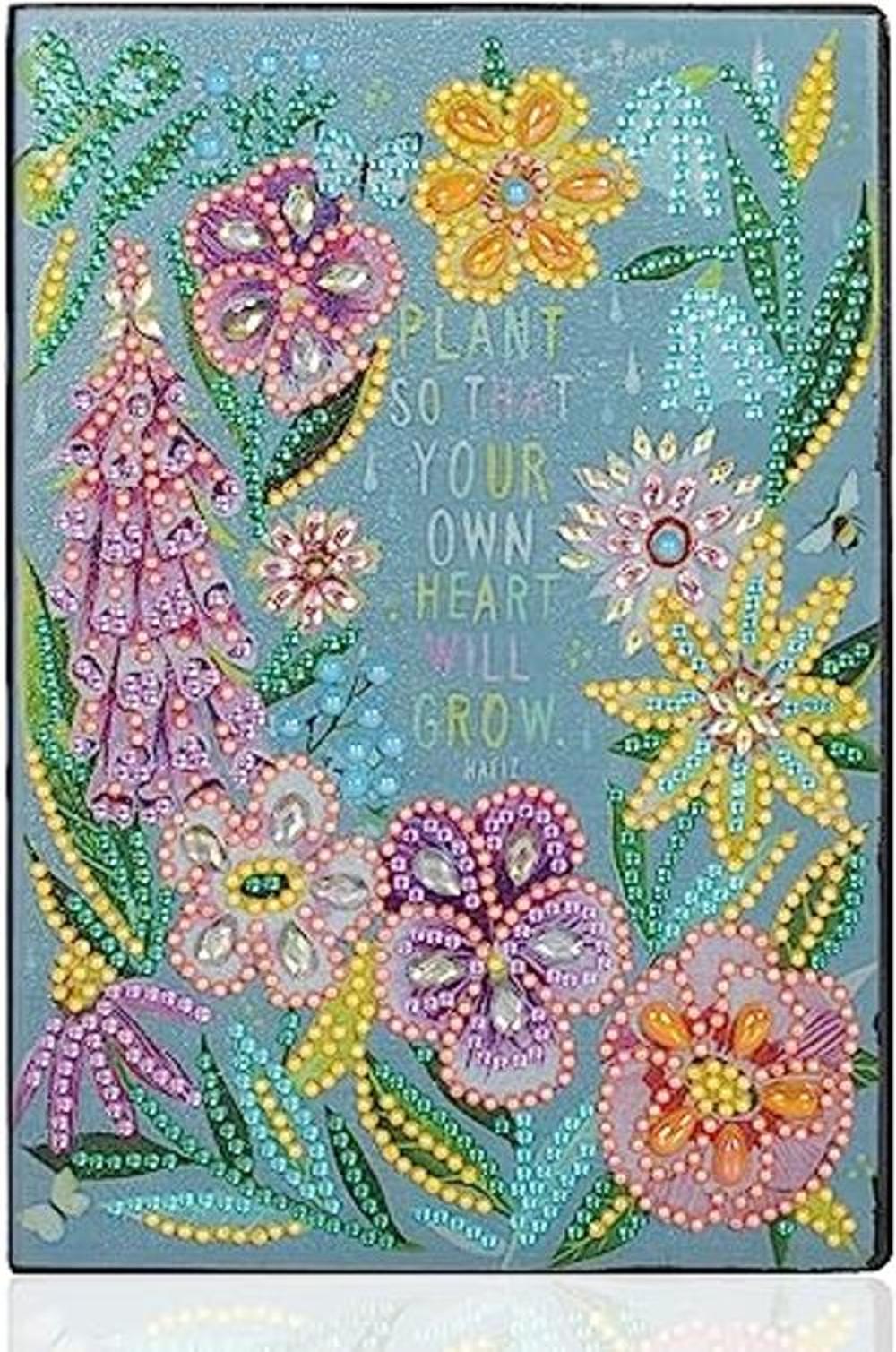 DIY 5D Diamond Pintura Notebook Kits Planta Flor Cubierta