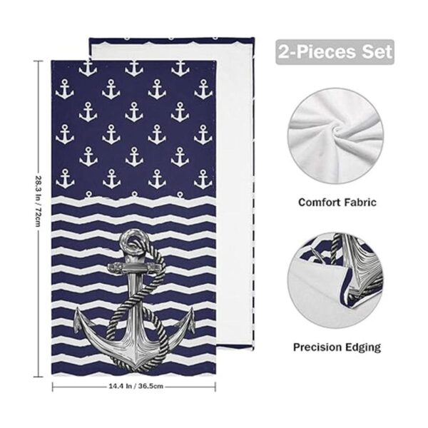 Anchor Toalla de mano para baño 2 unidades absorbentes