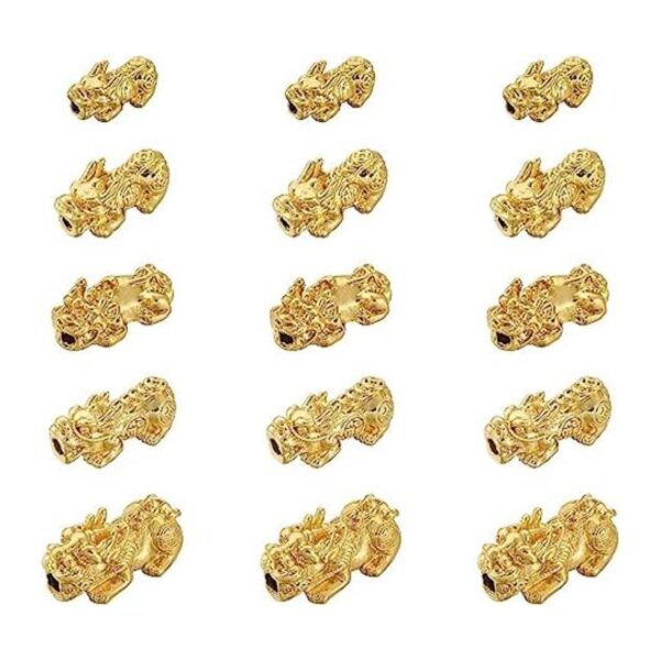 Craftdady 20 cuentas espaciadoras Pixiu chapado en oro de
