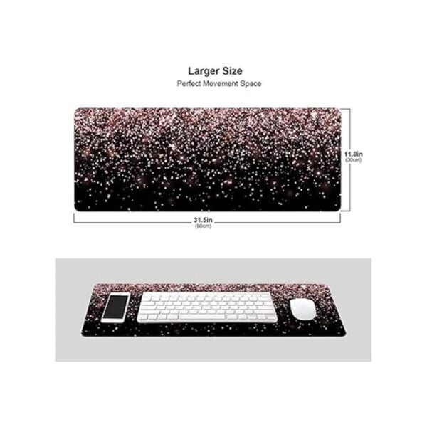 Alfombrilla de mouse para juegos de color oro rosa con_2