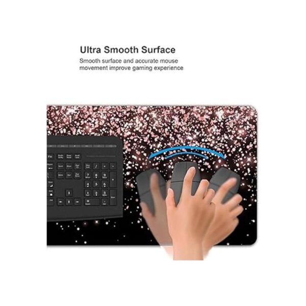Alfombrilla de mouse para juegos de color oro rosa con_5