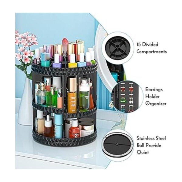 HEMTROY Organizador de maquillaje giratorio de 360_4