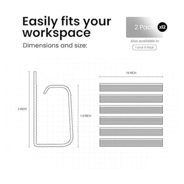 EVEO Organizador de cables con canal en J de 244 cm_4