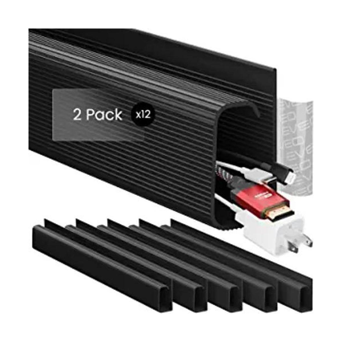 EVEO Organizador de cables con canal en J de 244 cm