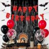Pancarta de Halloween con purpurina roja para feliz_2