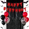 Pancarta de Halloween con purpurina roja para feliz_1