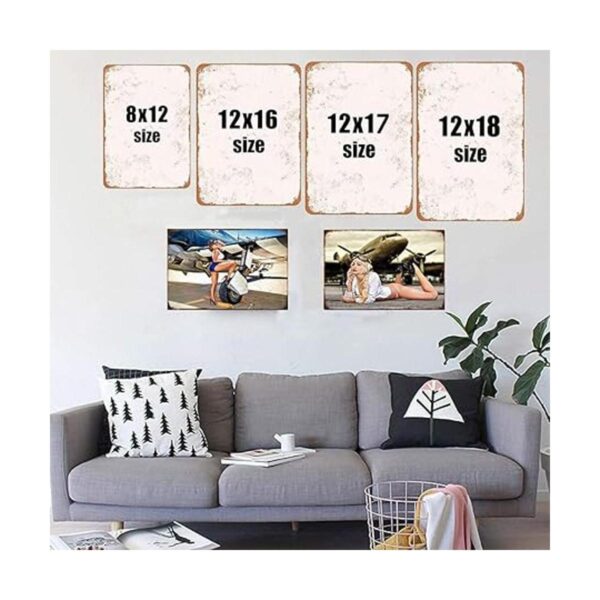 Decoración de arte de pared con letreros de metal pequeño_2
