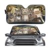 Parasol para coche con diseño de gato de Bengala y chofer_1