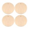 MUKLEI Paquete de 4 placas redondas de madera de 12