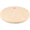 MUKLEI Paquete de 4 placas redondas de madera de 12