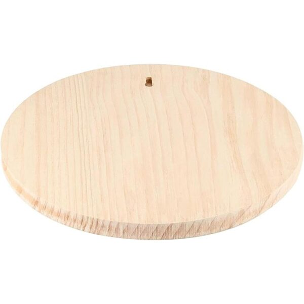 MUKLEI Paquete de 4 placas redondas de madera de 12