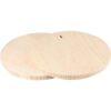 MUKLEI Paquete de 4 placas redondas de madera de 12