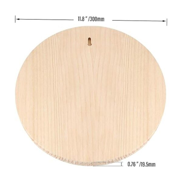 MUKLEI Paquete de 4 placas redondas de madera de 12