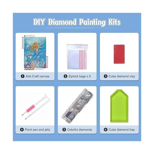 NAIMOER Mermai Kits de pintura de diamantes para adultos_6