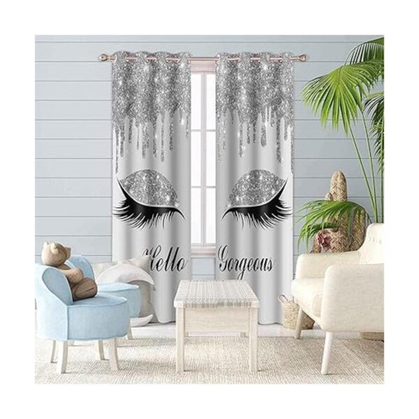 BSPPTI Hello Gorgeous Unicorn Cortinas con estampado de_5
