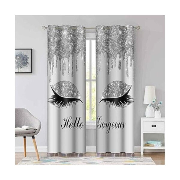 BSPPTI Hello Gorgeous Unicorn Cortinas con estampado de_2