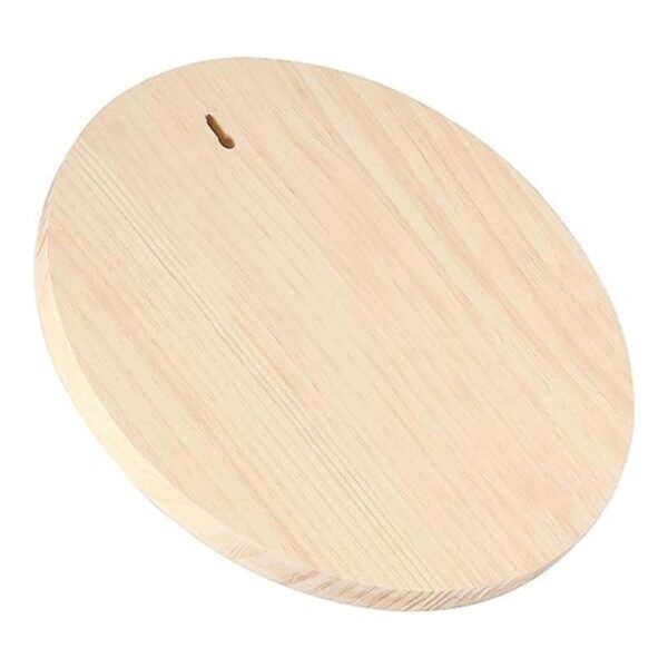 MUKLEI Paquete de 4 placas redondas de madera de 12