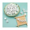 FASHEWELRY 10 cuentas cuadradas de silicona con letras de_4