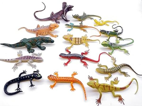 Guaishou Lizards Toys Juego de 15 figuras realistas de_4