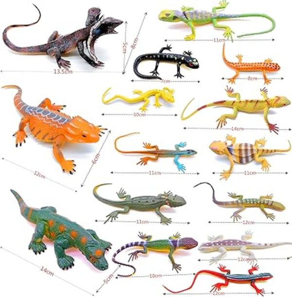 Guaishou Lizards Toys Juego de 15 figuras realistas de_3