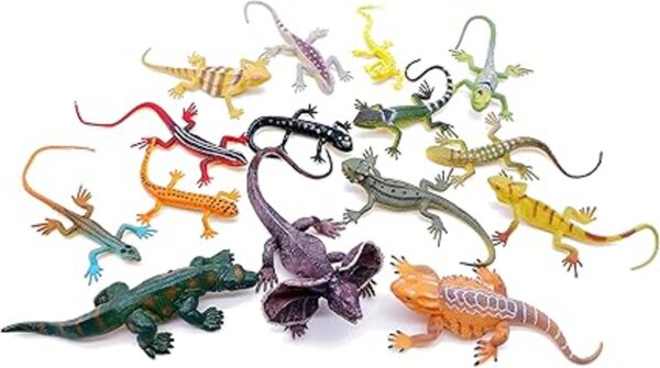 Guaishou Lizards Toys Juego de 15 figuras realistas de_2