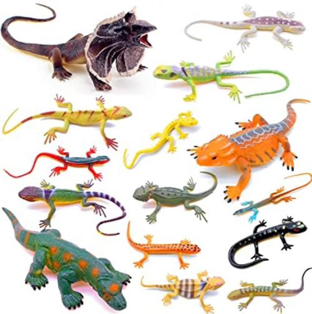 Guaishou Lizards Toys Juego de 15 figuras realistas de