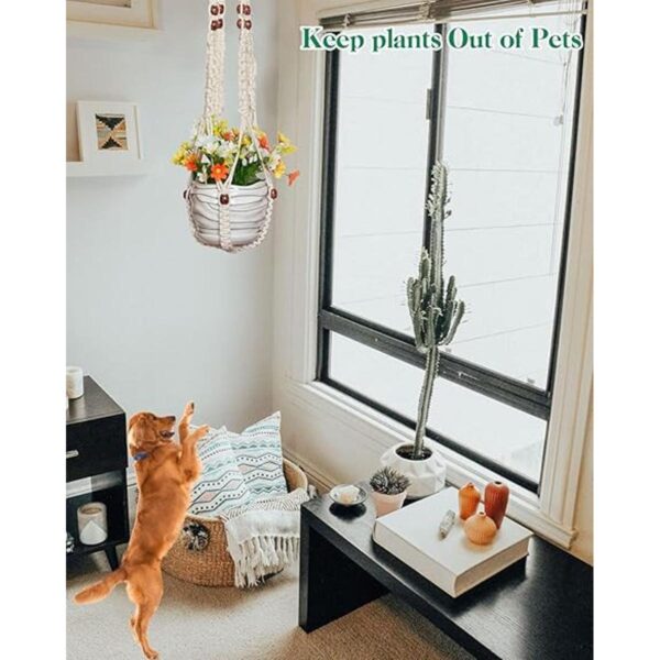 Pack de 5 perchas de macramé hechas a mano de algodón para
