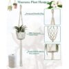 Pack de 5 perchas de macramé hechas a mano de algodón para