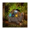 MALISTER Figuras solares de tortuga de jardín de 11.5