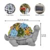MALISTER Figuras solares de tortuga de jardín de 11.5